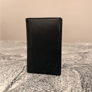 Stylish Black Leather Passport Holder